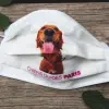 Masque barrière individuel avec un chien et le texte "Chiens Guides de Paris"