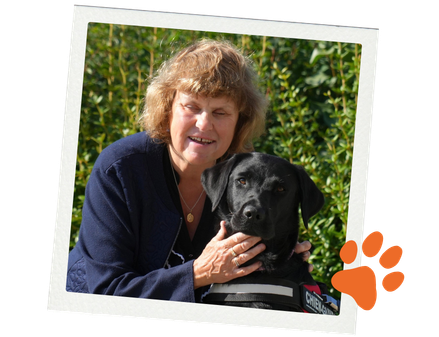 Marie-Hélène pose avec Uba